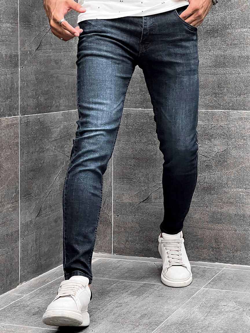 Turbo Ankle Fit Jeans In Charcoal