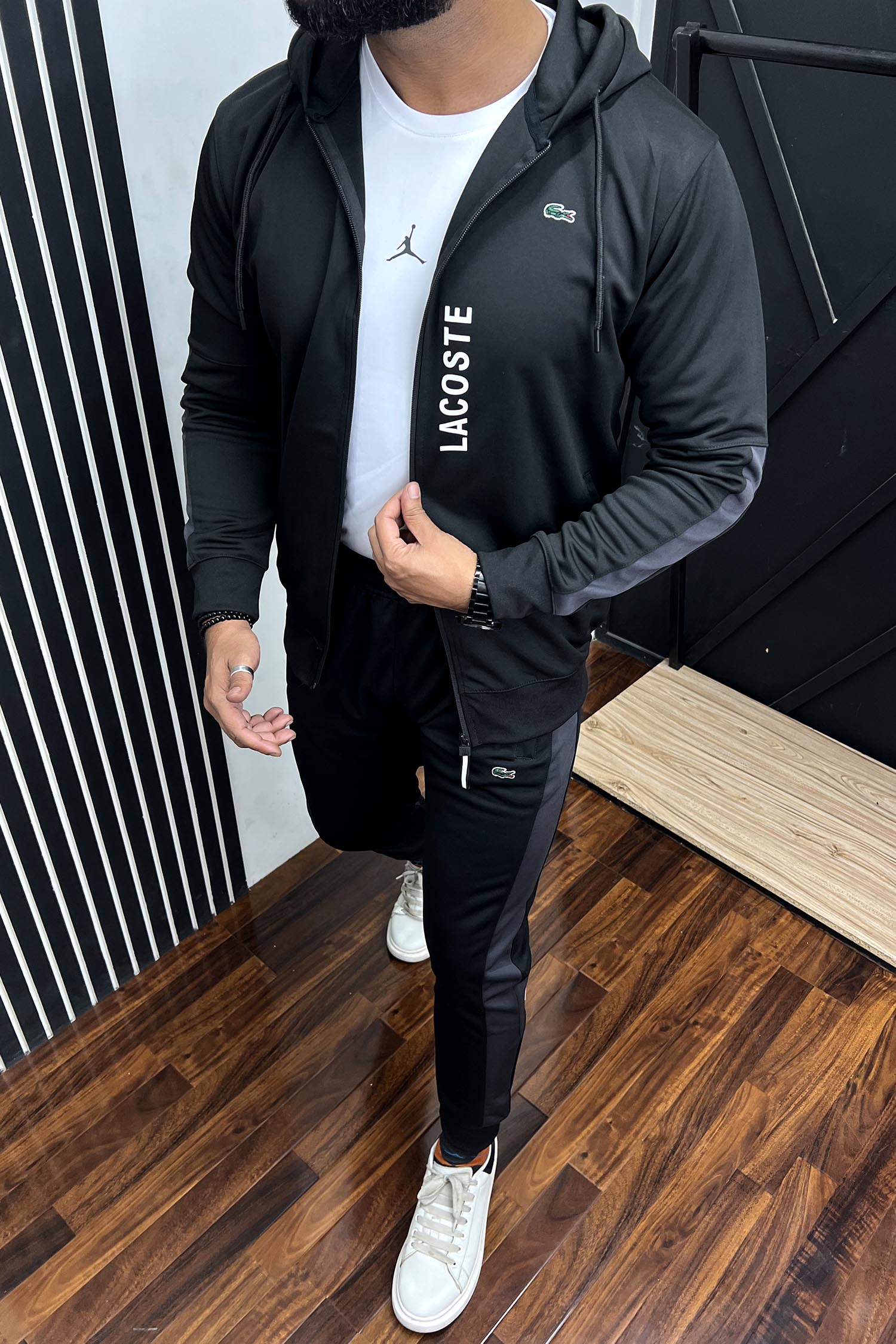 Lcaste Embroidered Logo Tracksuit In Black
