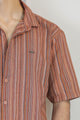Turbo Spring Edit Textured Casual Shirt In Red Brick