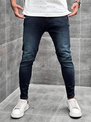 Turbo Ankle Fit Jeans In Dark Navy