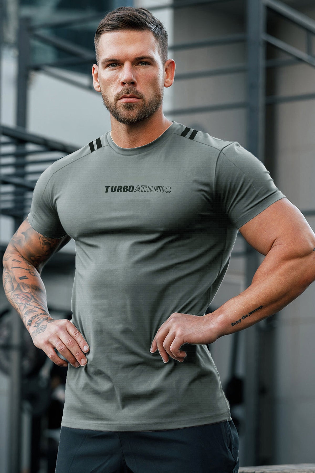 Turbo imp breathable dryfit Tee In Moss Green