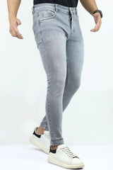 Ankle Fit Turbo Jeans In Light Grey