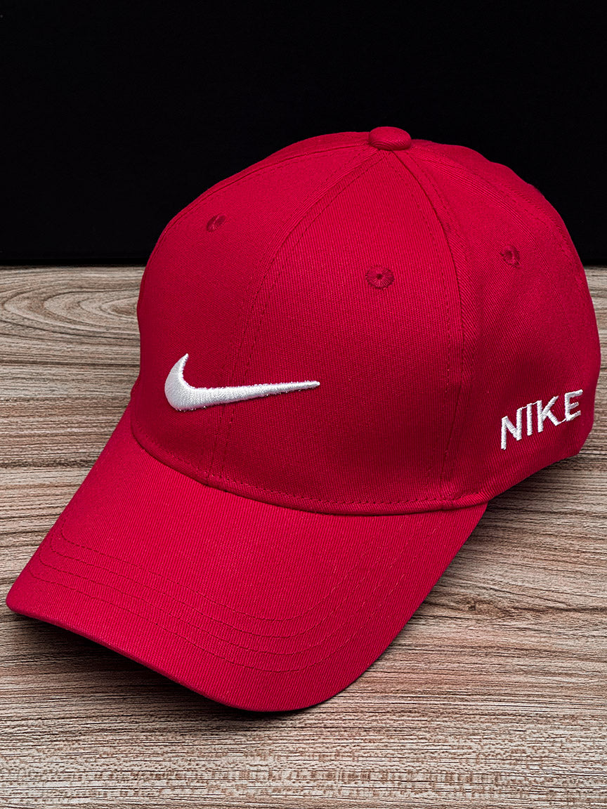 Nke Embroidered Logo Cap In Red
