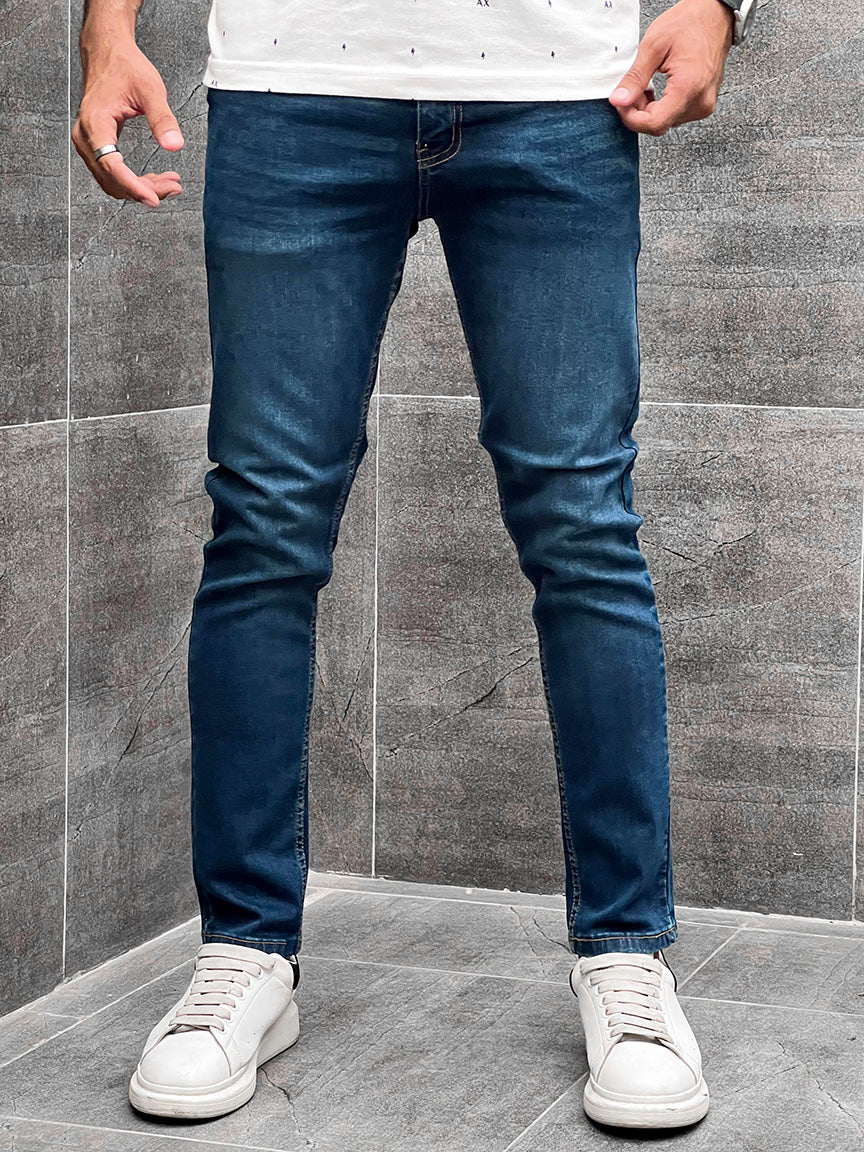 Turbo Slim Fit Jeans In Blue