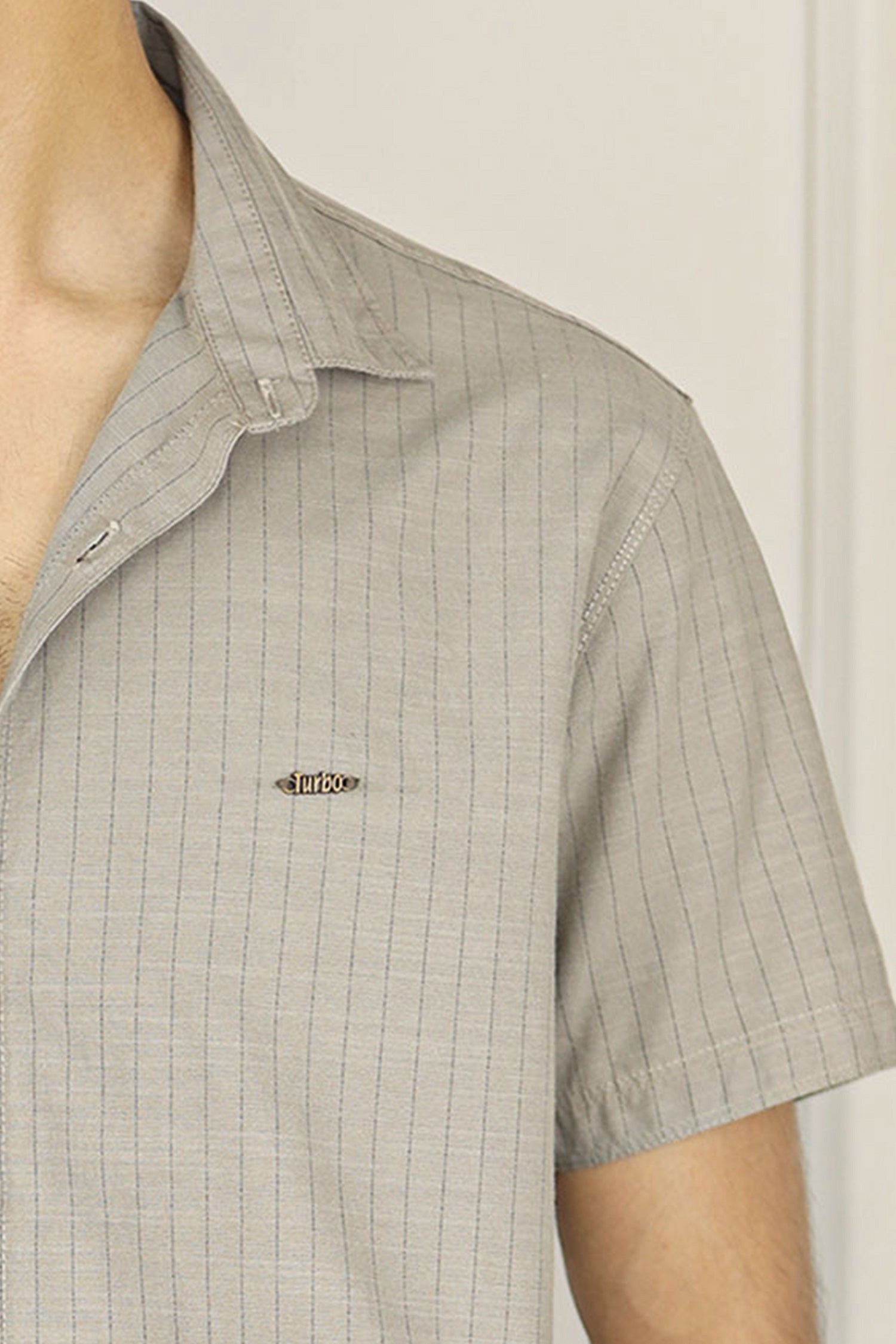 Turbo Creamline Striped Comfort Casual Shirt