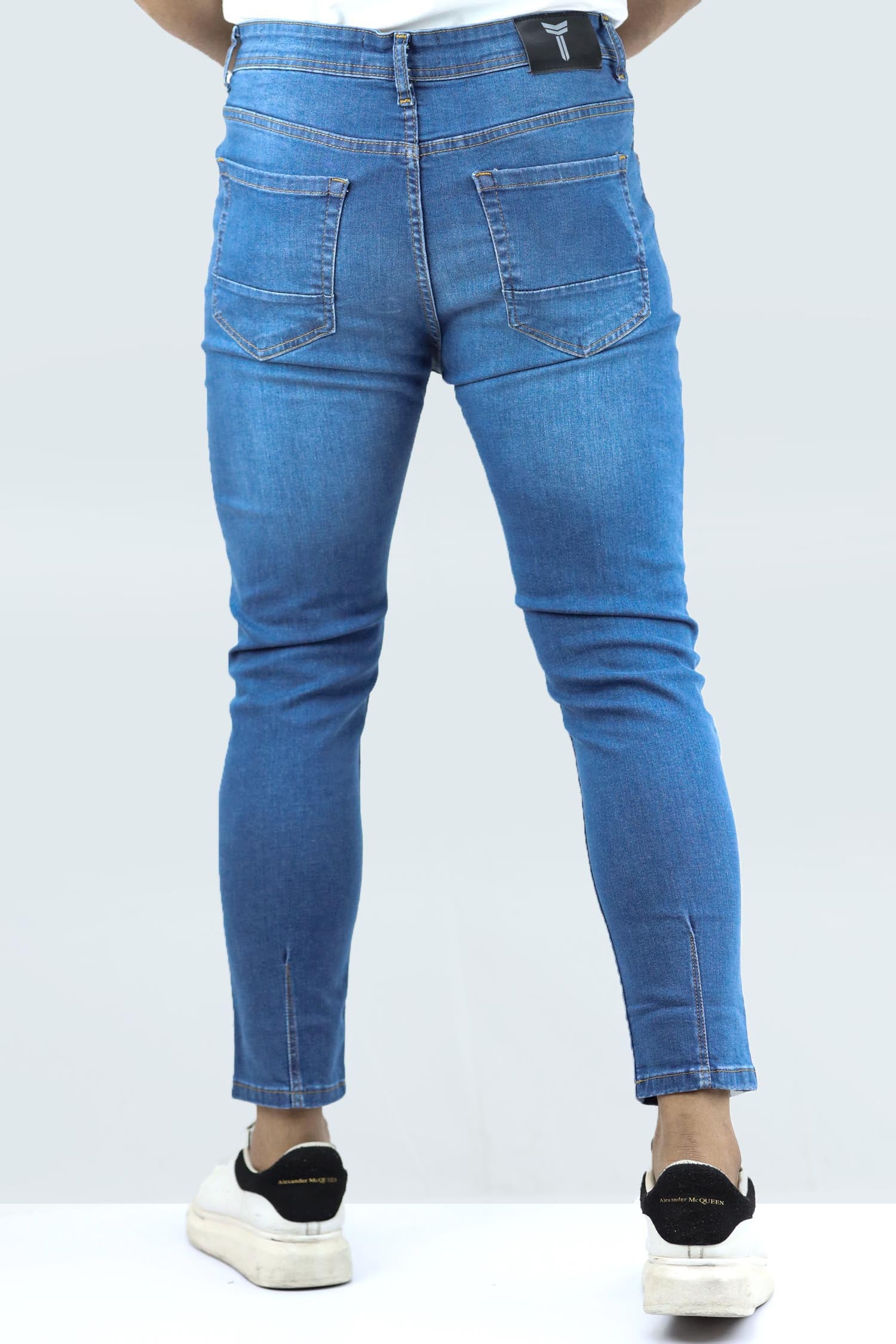Ankle Fit Turbo Jeans In Light Blue