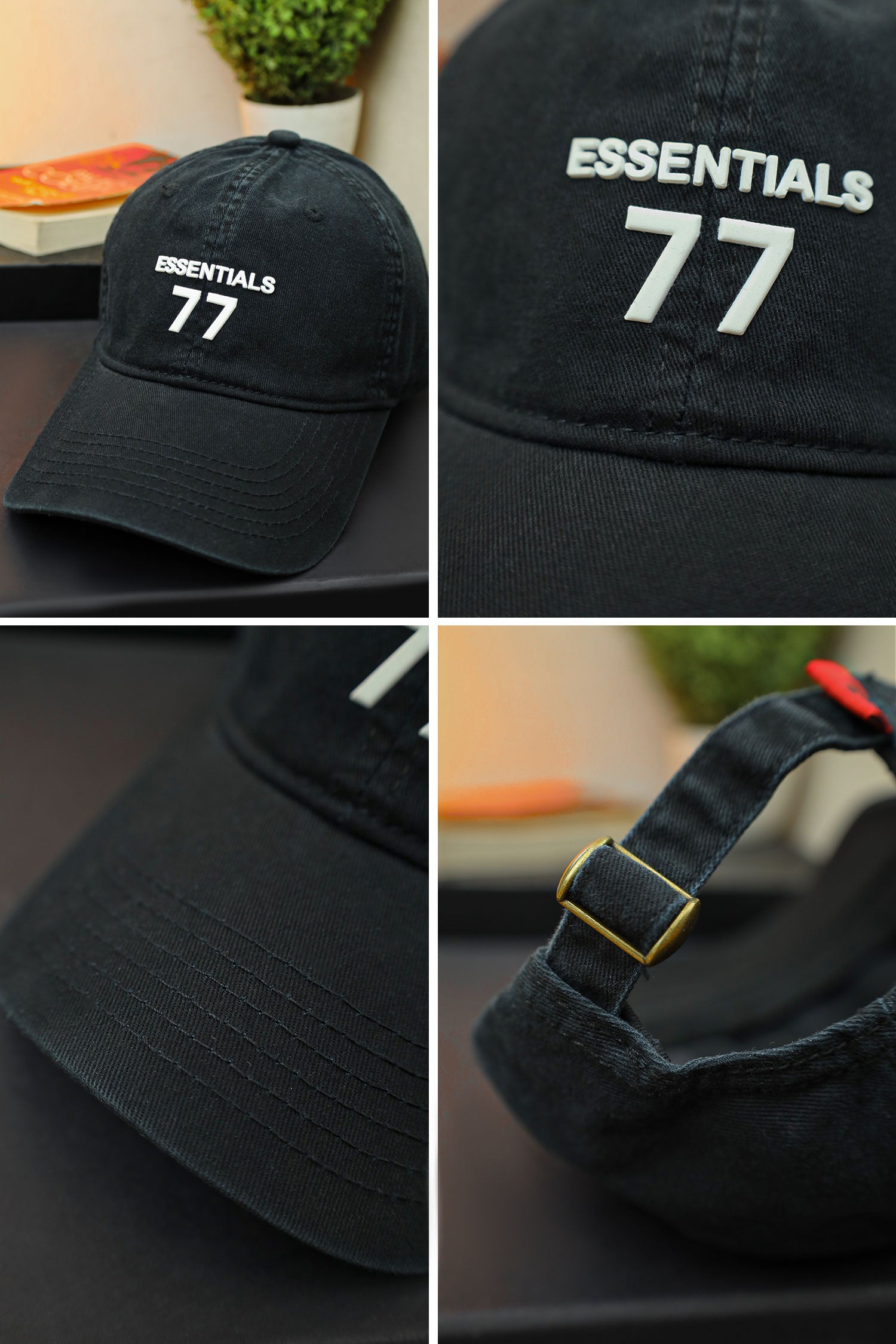 Essn-77 Imp Signature logo Cap In Black