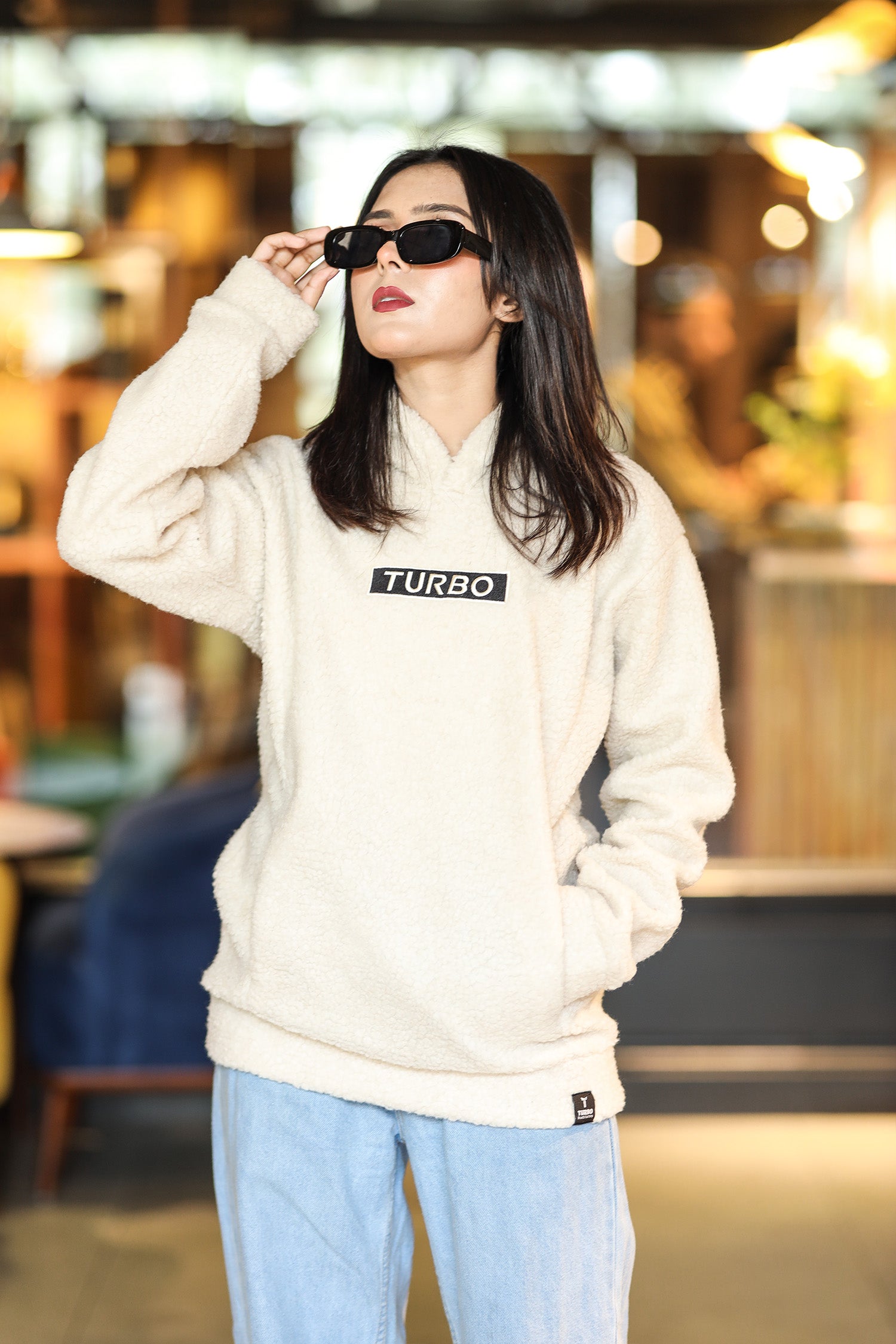 Turbo Cozy Imported Sherpa-Lined Hoodie - Women