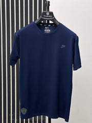 Imported Plain Dry Fit Tee In Navy Blue