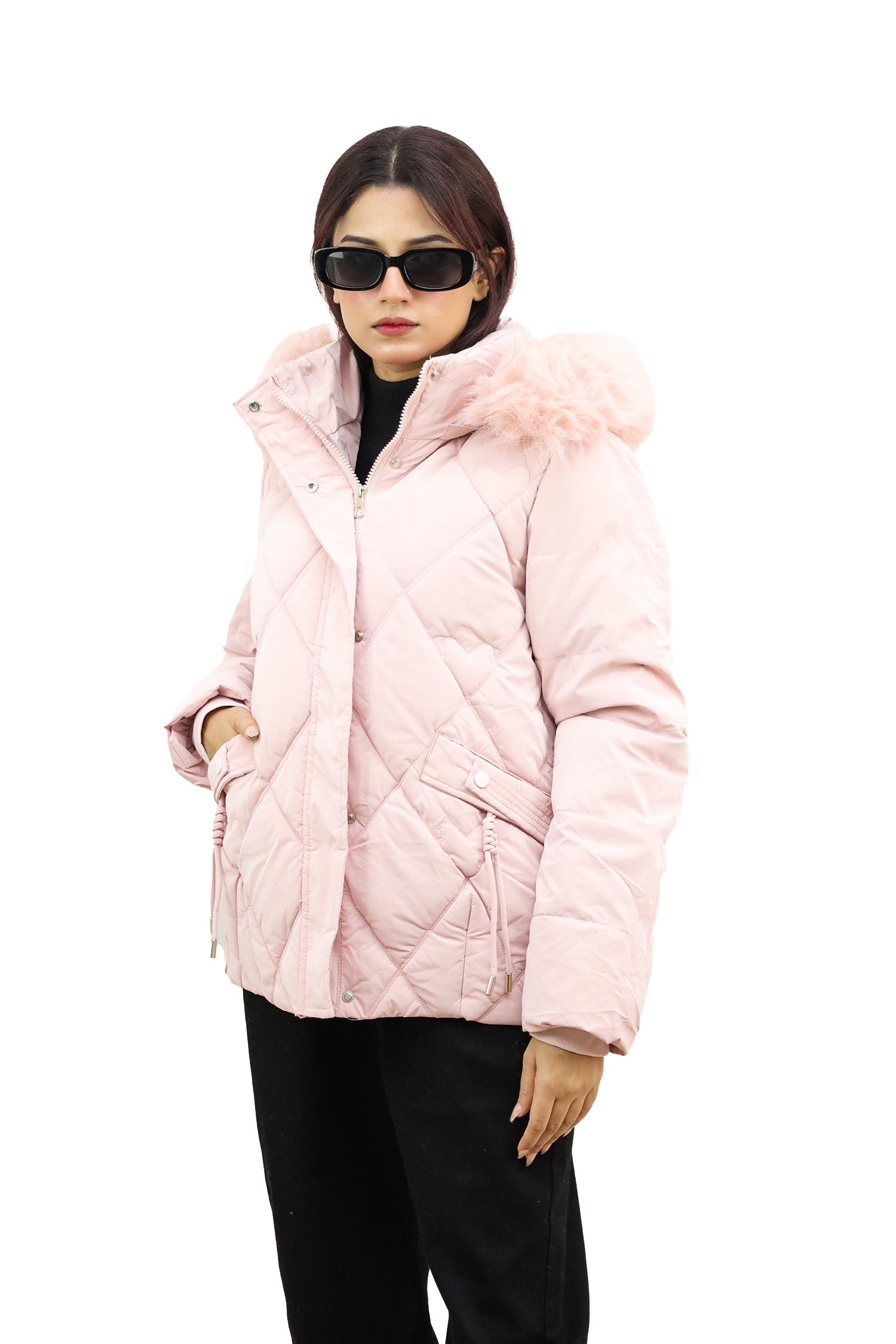 Wind Breaker Diamond Quilted Women Imported Puffer Jacket