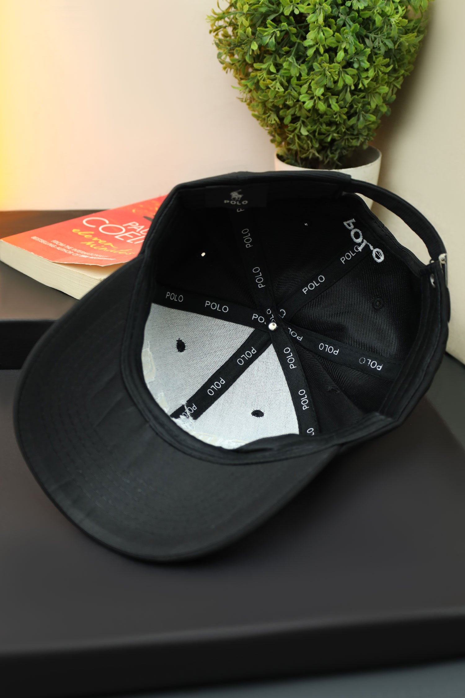 Raph Luren Imp Embroidered logo Cap In Black