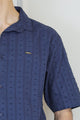 Turbo Puff Clasic Thread Casual Shirt In Navy Blue