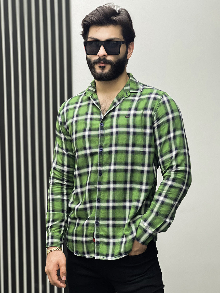 Tartan Check Men Full Sleeve Cotton Shirt