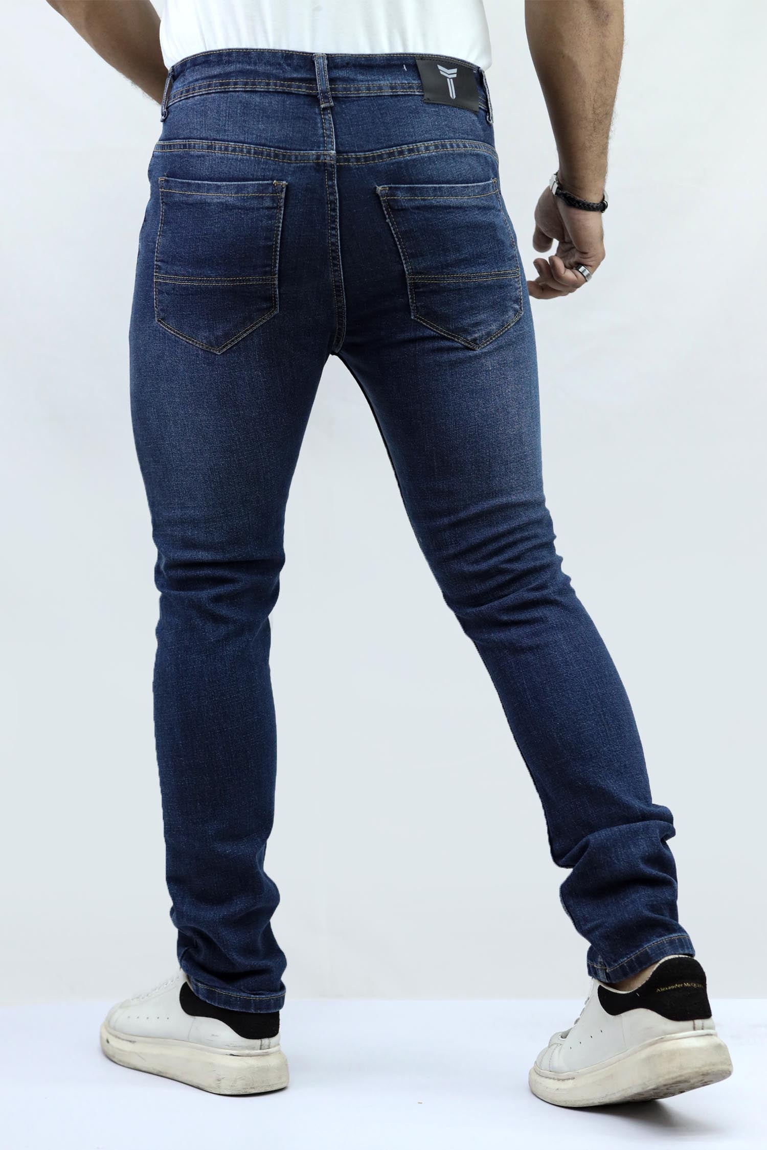 Slim Fit Turbo Jeans In Mid Blue