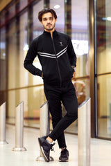 Turbo Front Logo Tracksuit In Black