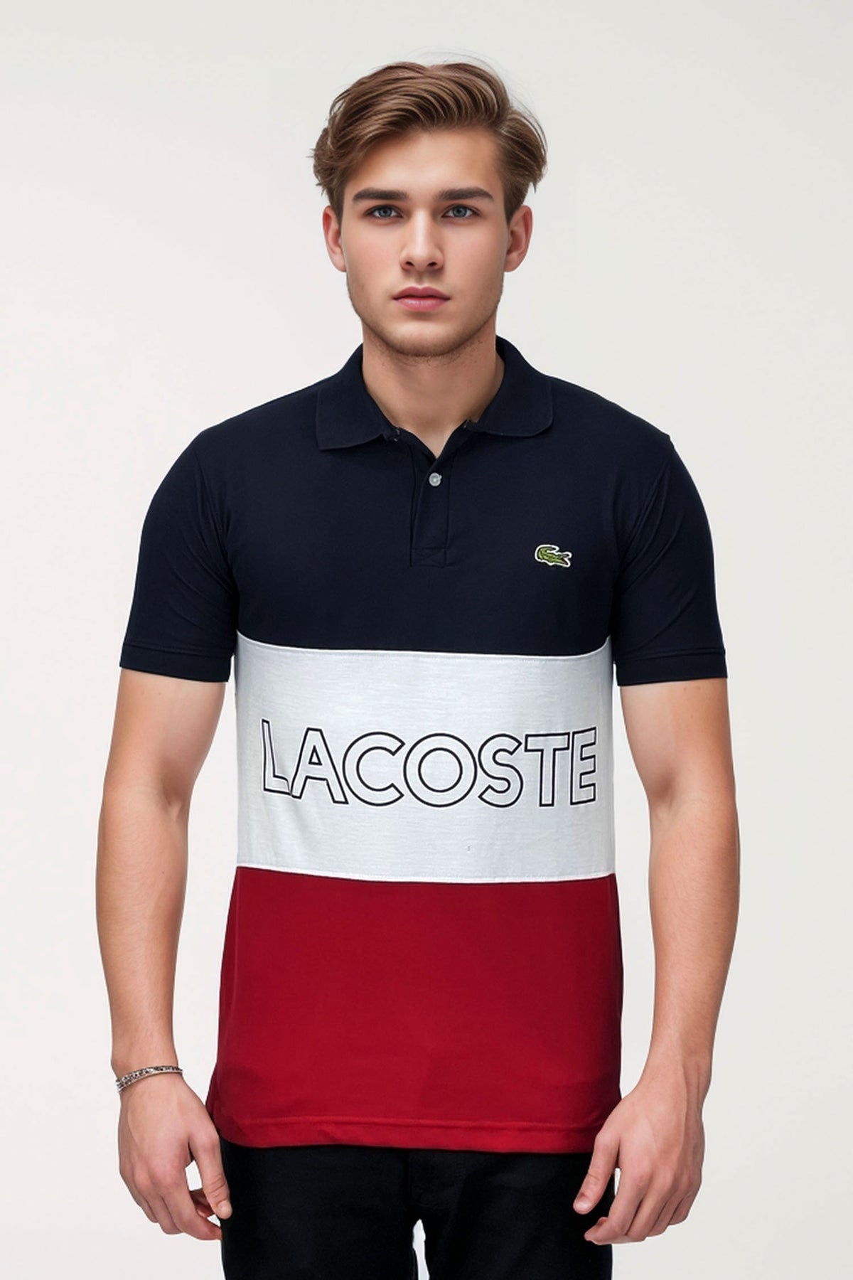Lacste Embroidered Logo Polo Shirt