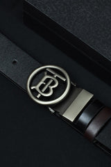 Bubry Metal Alloy Automatic Buckle Branded Belt