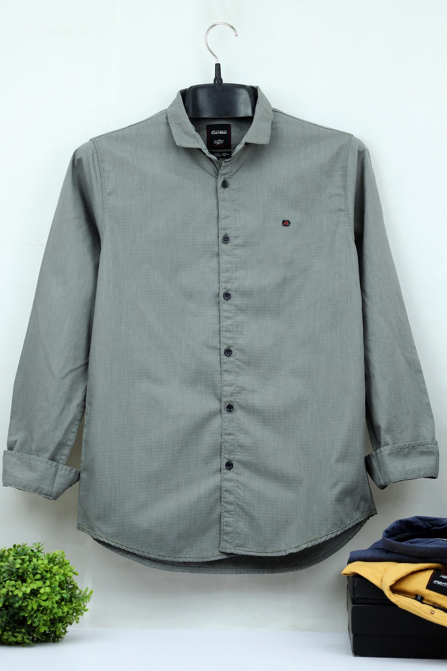 Plain Design Full Sleeve Casual Shirt