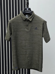 Imported Dry Fit Polo With Reflector Logo In Camo Green