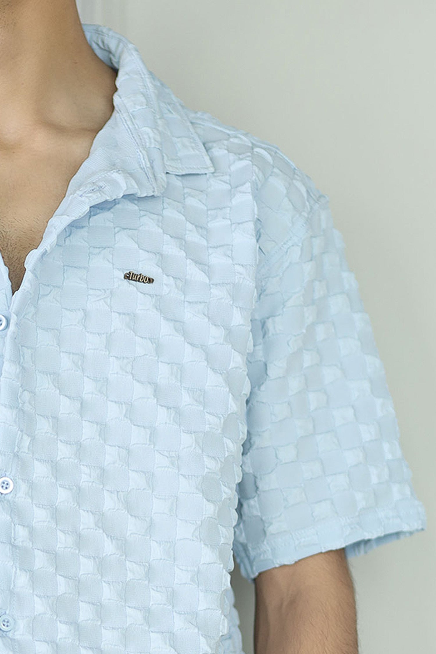 Turbo Puff Structured Pattern Casual Shirt