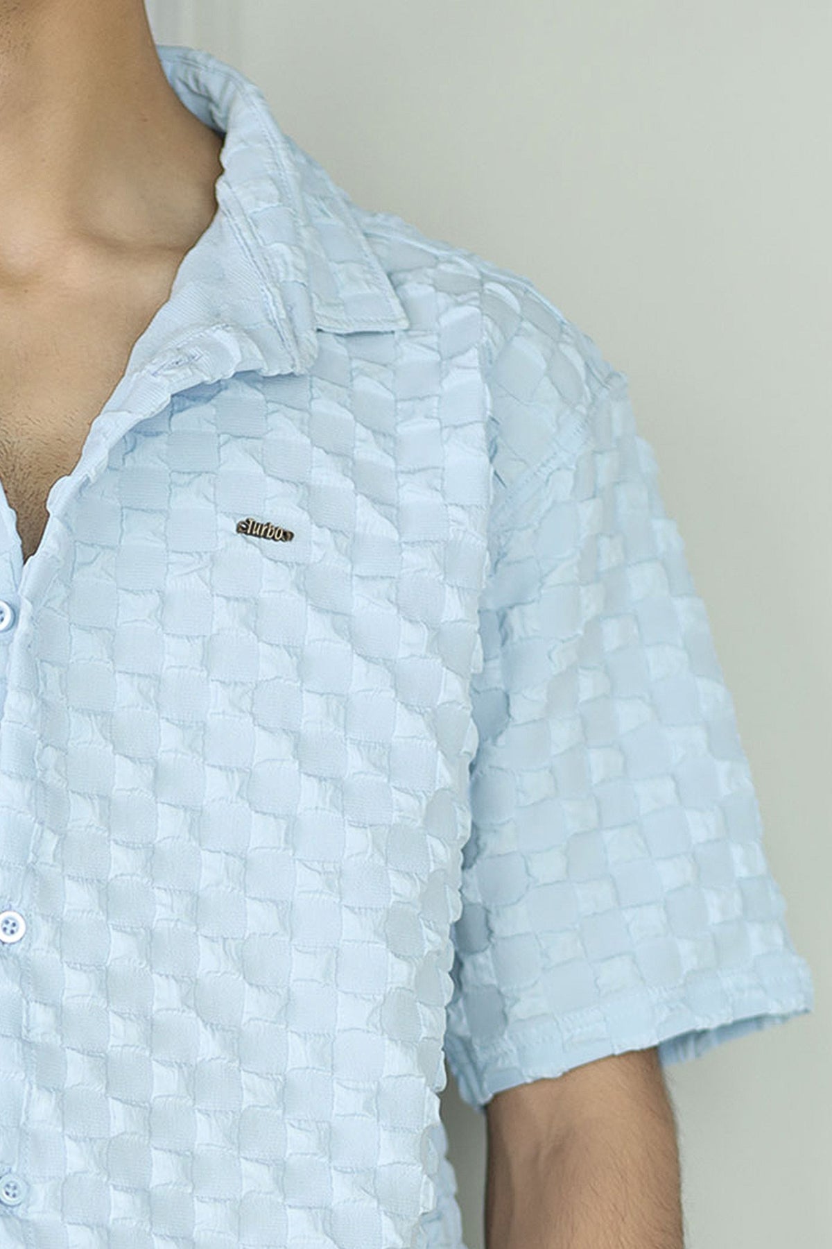 Turbo Puff Structured Pattern Casual Shirt