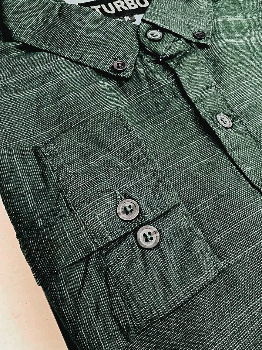 Self Textured Cotton Shirt
