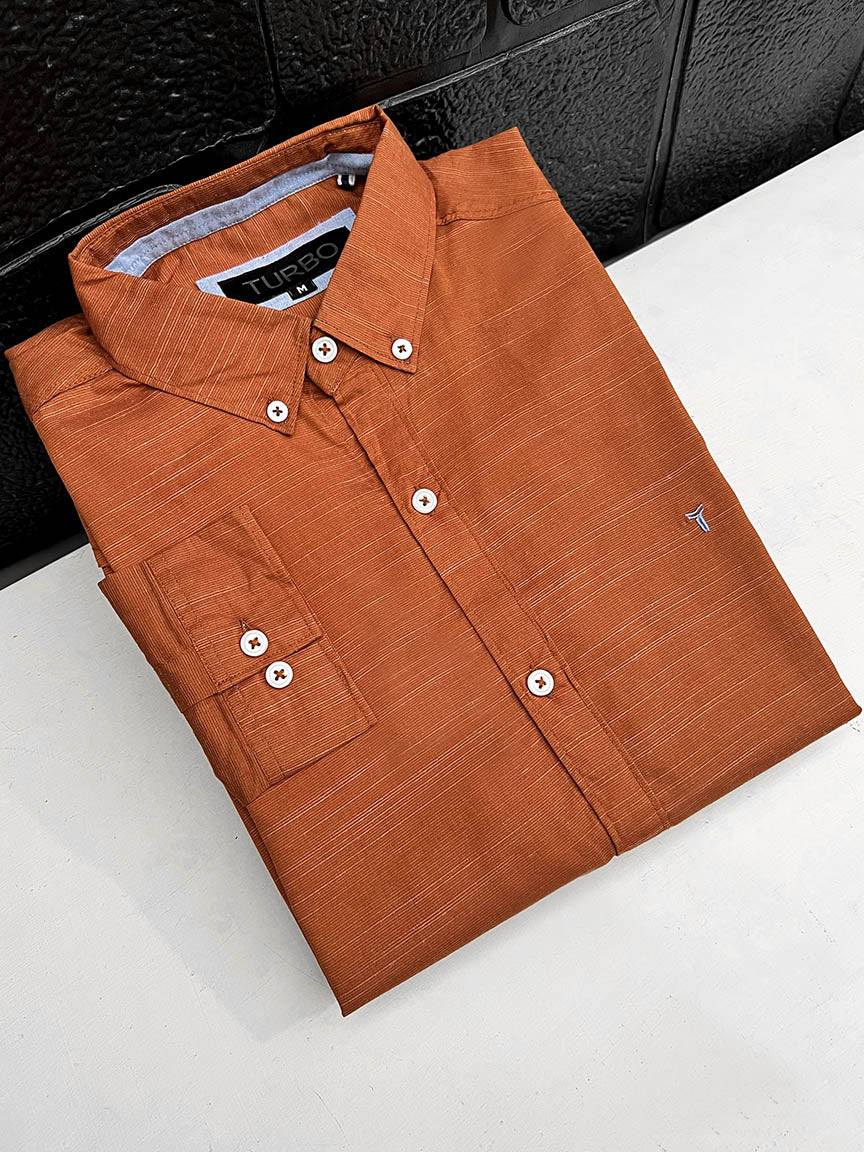 Self Textured Cotton Shirt