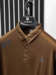 Dry Fit Polo With Front Logo In Brown