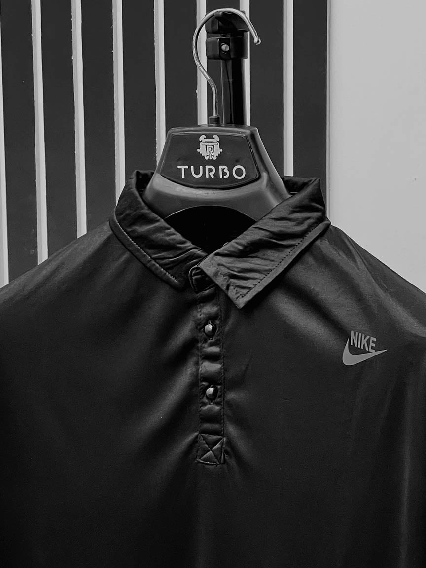 Dry Fit Polo With Reflector Logo In Black