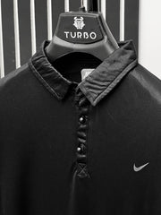 Dry Fit Polo With Front Logo In Black