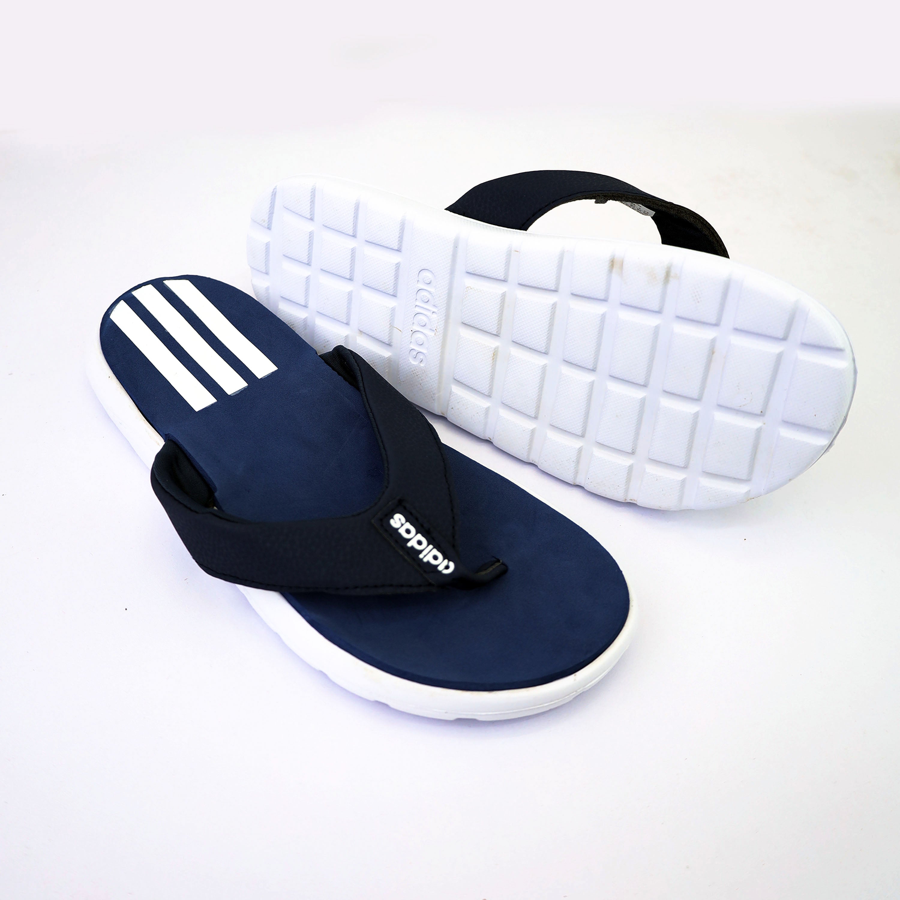 Adds V-Shaped Straps Flip Flops in Navy Blue