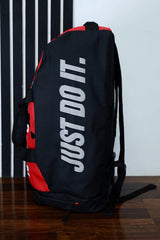 Jrdn Front & Back Logo Backpack In Black & Red