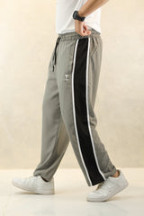 Turbo Panel Typography Micro Loose fit Trouser in Light Grey
