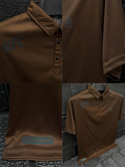 Dry Fit Polo With Front Logo In Brown