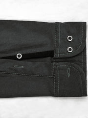 Self Textured Elastic Shirt In Grey