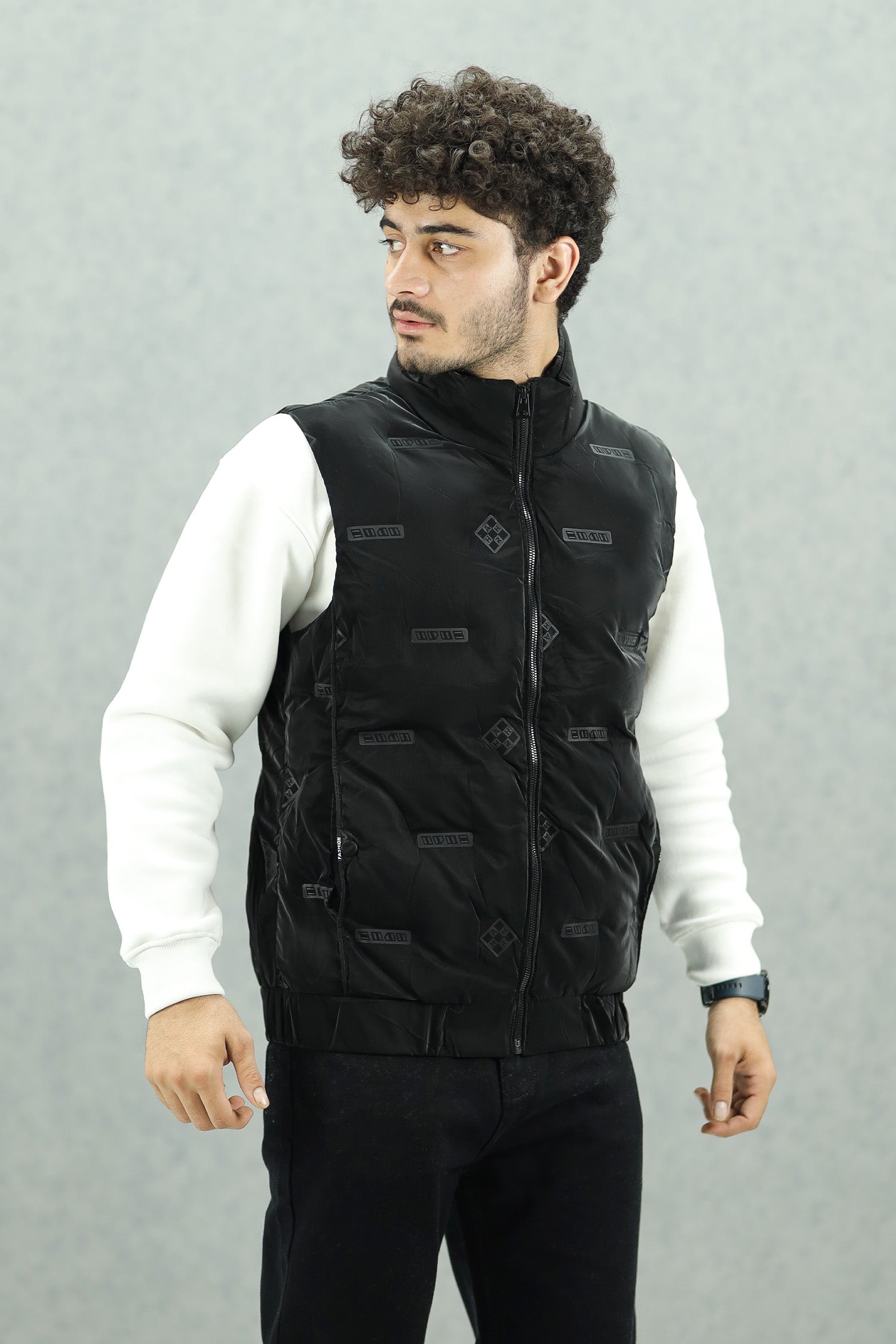 Modern Bubble Quilted Detachable Hood Imported Men's Gilet