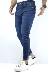 Ankle Fit Turbo Jeans In Dark Blue