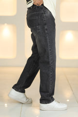 Loose Fit Choice Turbo Jeans in Charcoal Grey