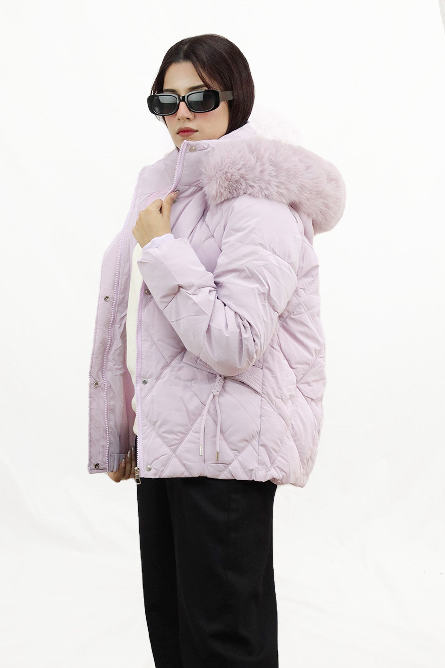 Wind Breaker Diamond Quilted Women Imported Puffer Jacket