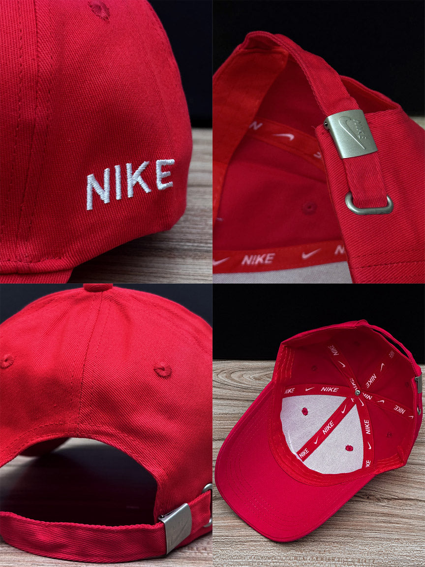 Nke Embroidered Logo Cap In Red