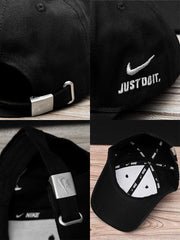 Nke Just Do It Front Logo Cap In Black