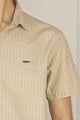 Turbo Creamline Striped Comfort Casual Shirt In Light Skin