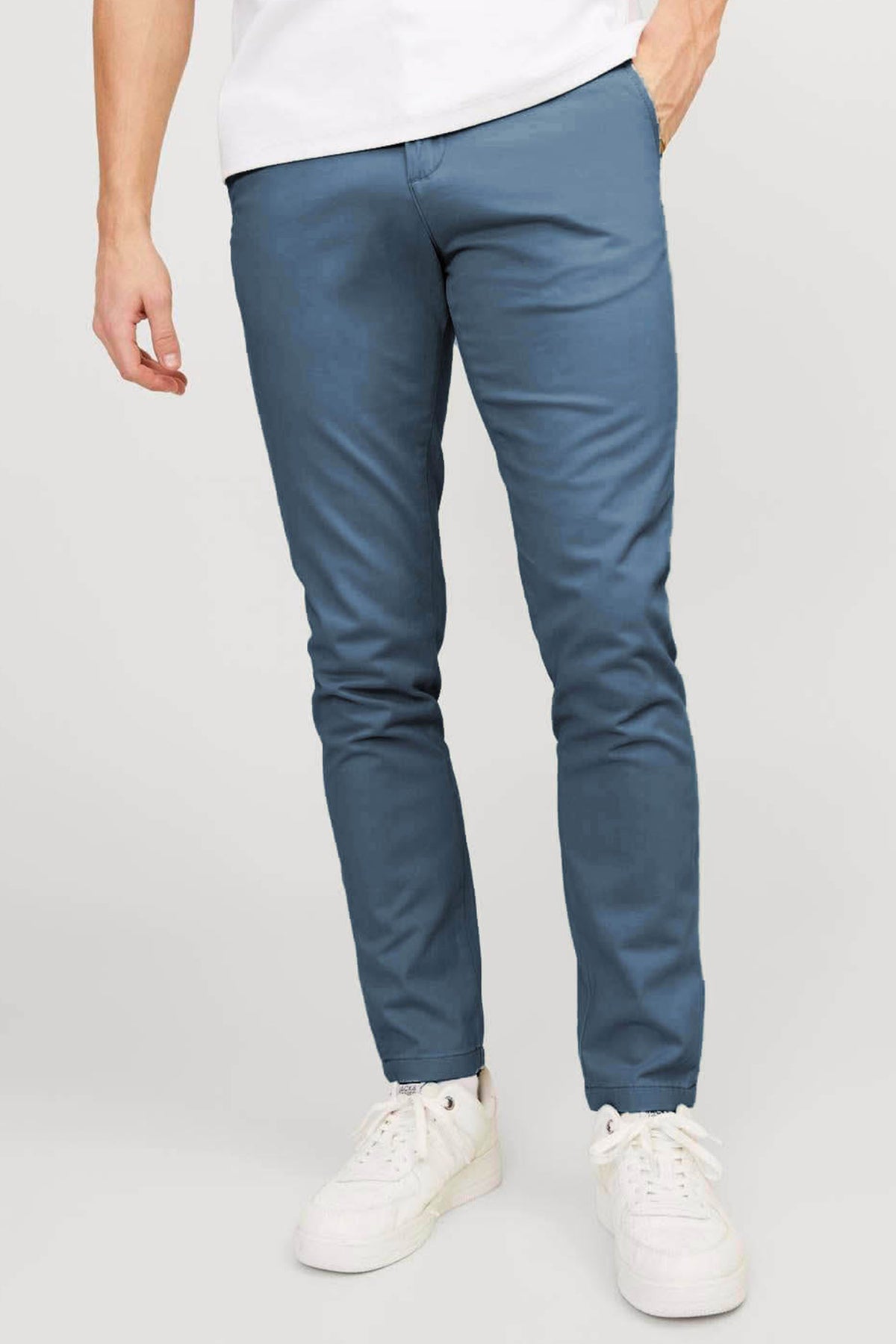 Self Texture Slim fit Cotton Pant