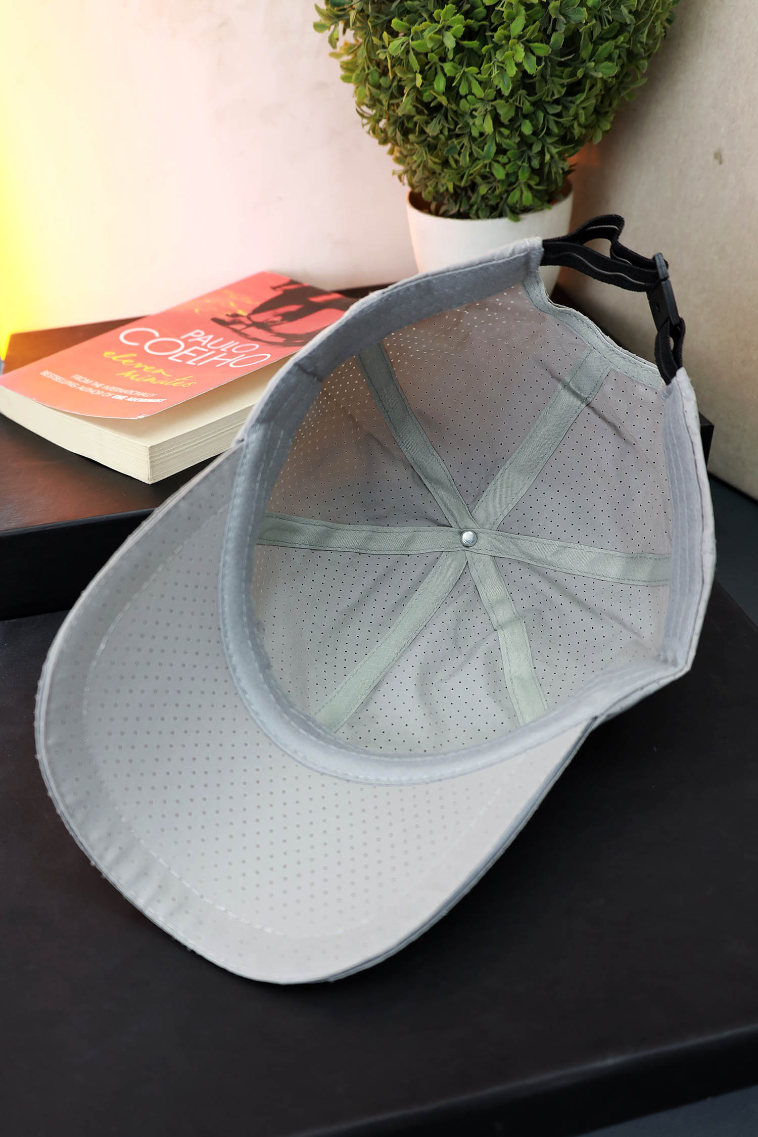 Adds Printed Logo Breathable Dry Fit Cap In Light Grey