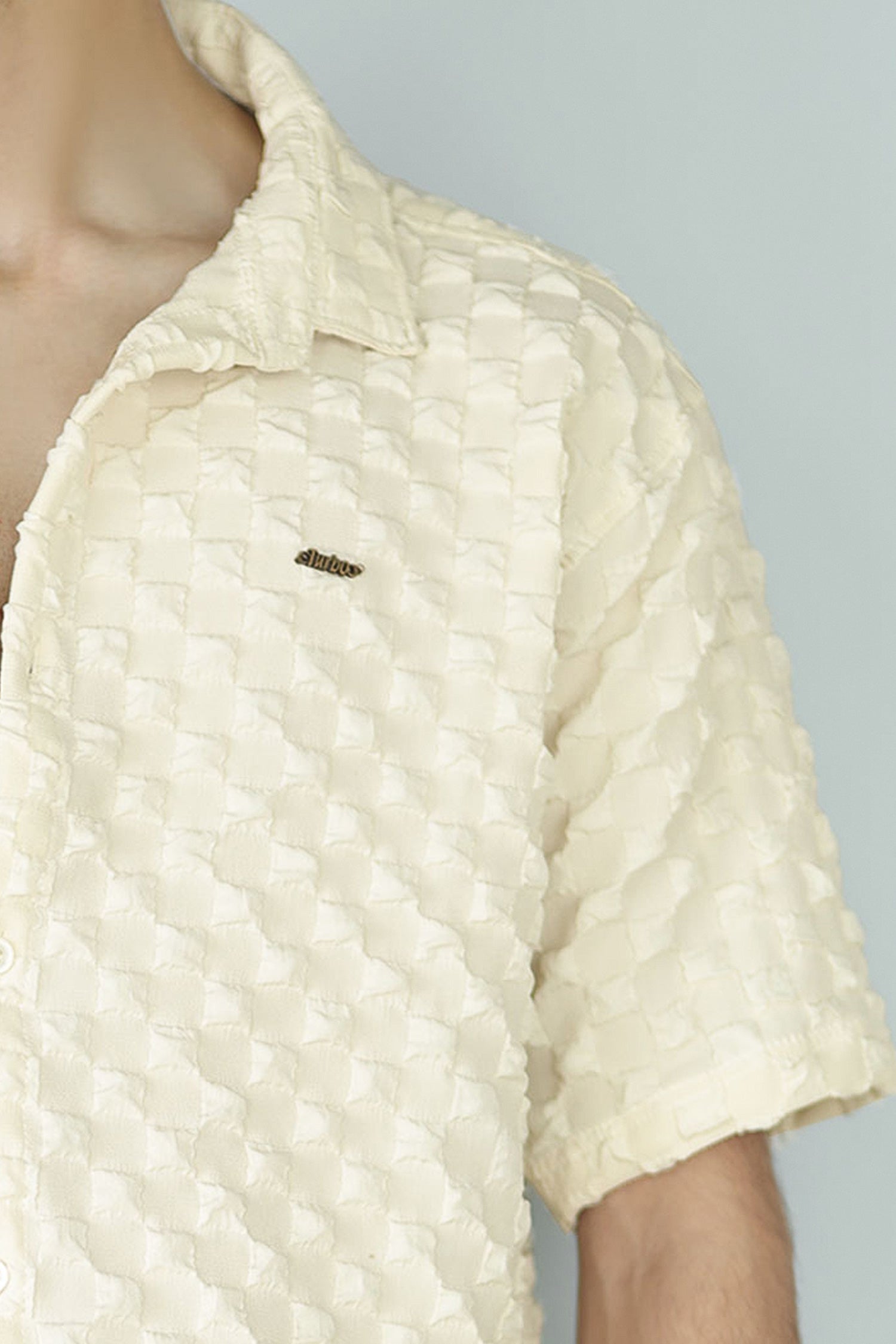 Turbo Puff Structured Pattern Casual Shirt