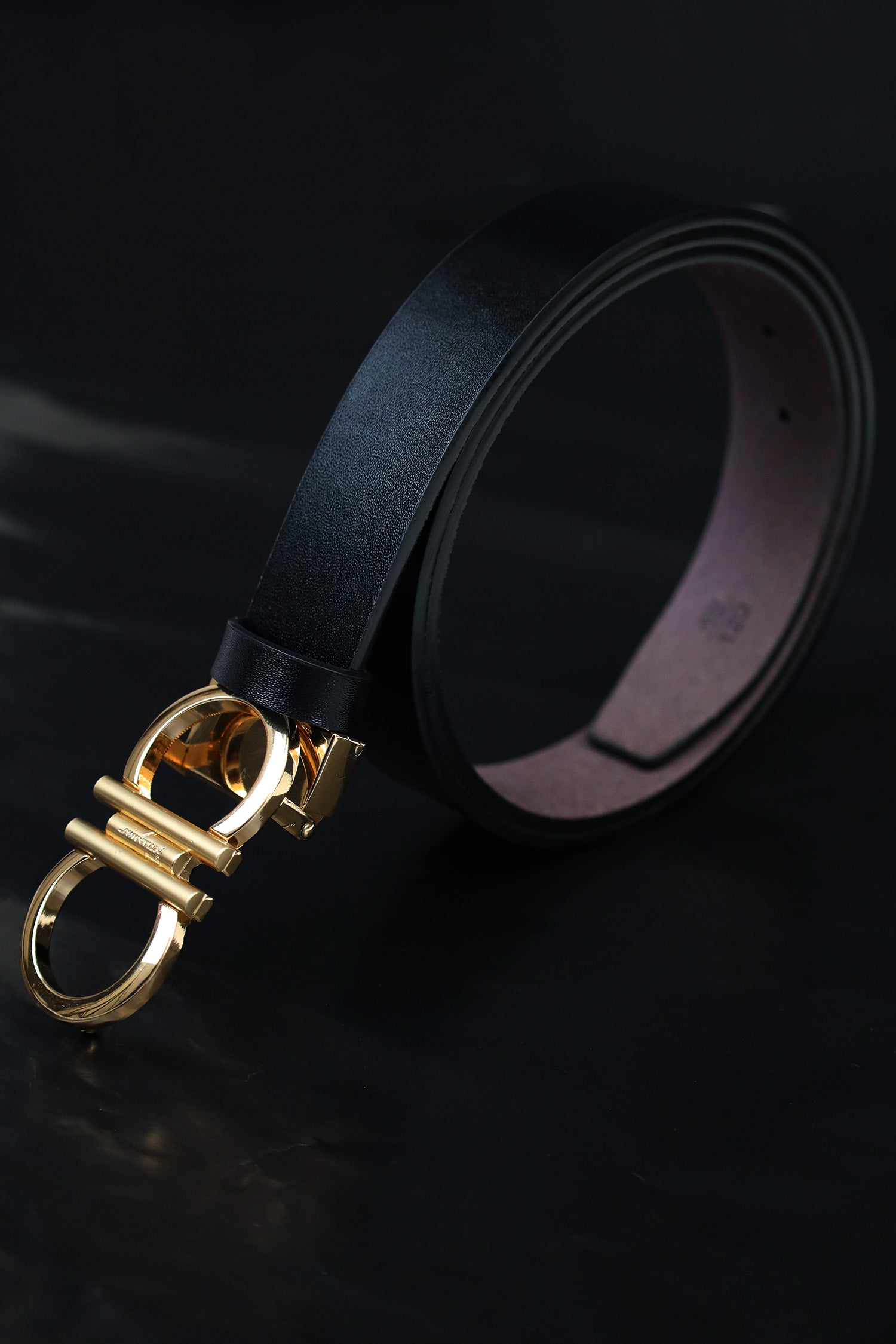 Fergamo Metal Alloy Automatic Buckle Branded Belt