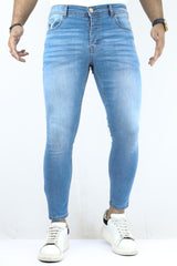 Ankle Fit Turbo Jeans In Sky Blue