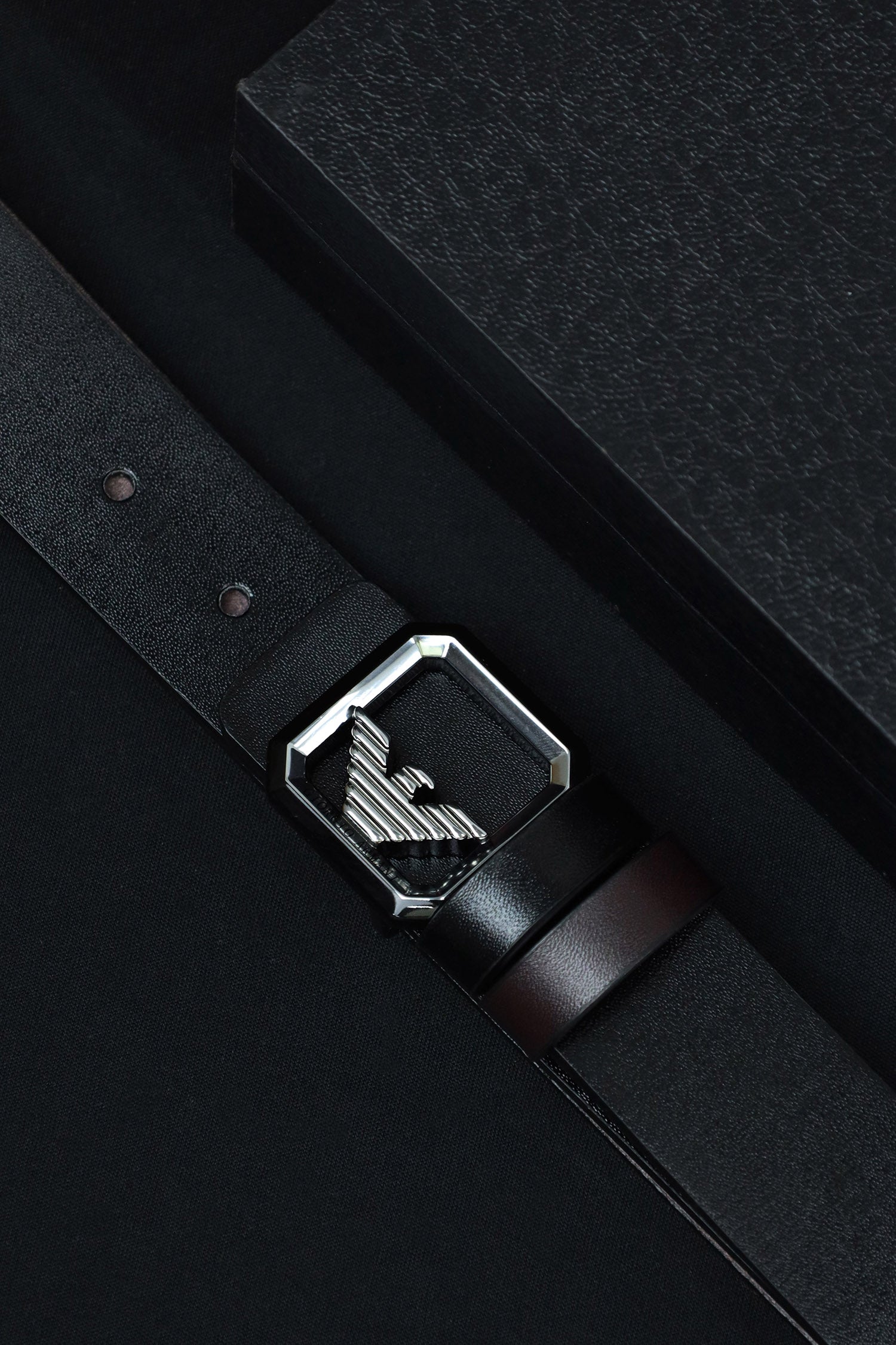 Armni Metal Alloy Automatic Buckle Branded Belt