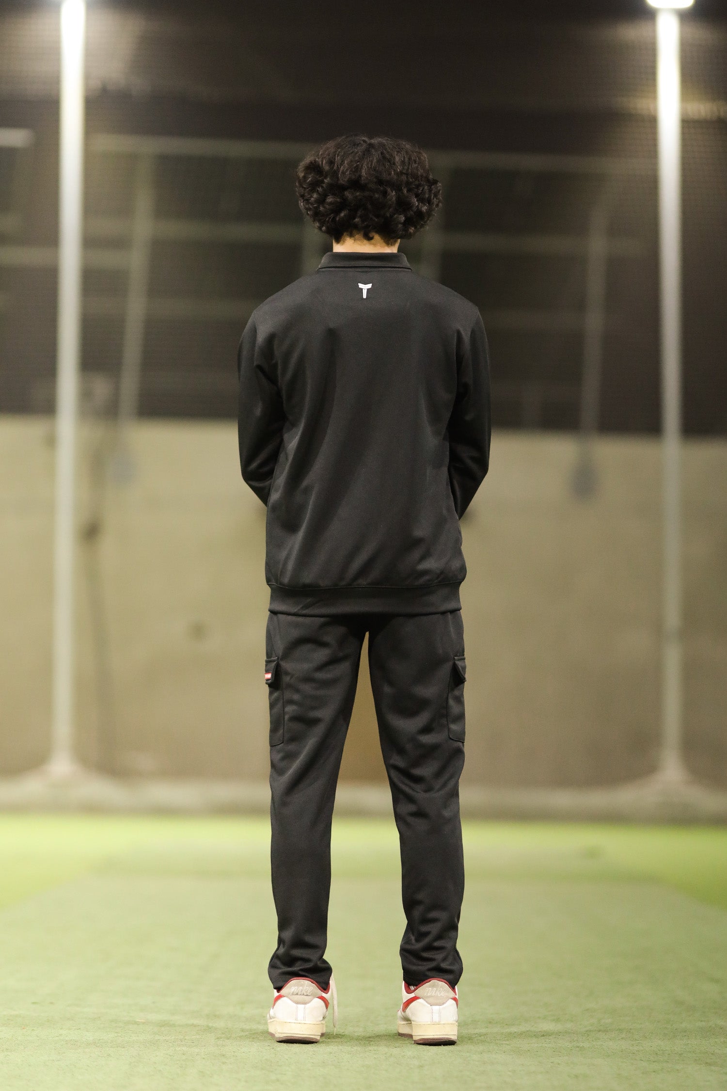 Turbo Collar Style Men Zipper Tracksuit in Black