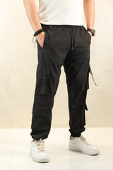 Turbo 8 Pockets Style Micro Slimfit Trouser In Black